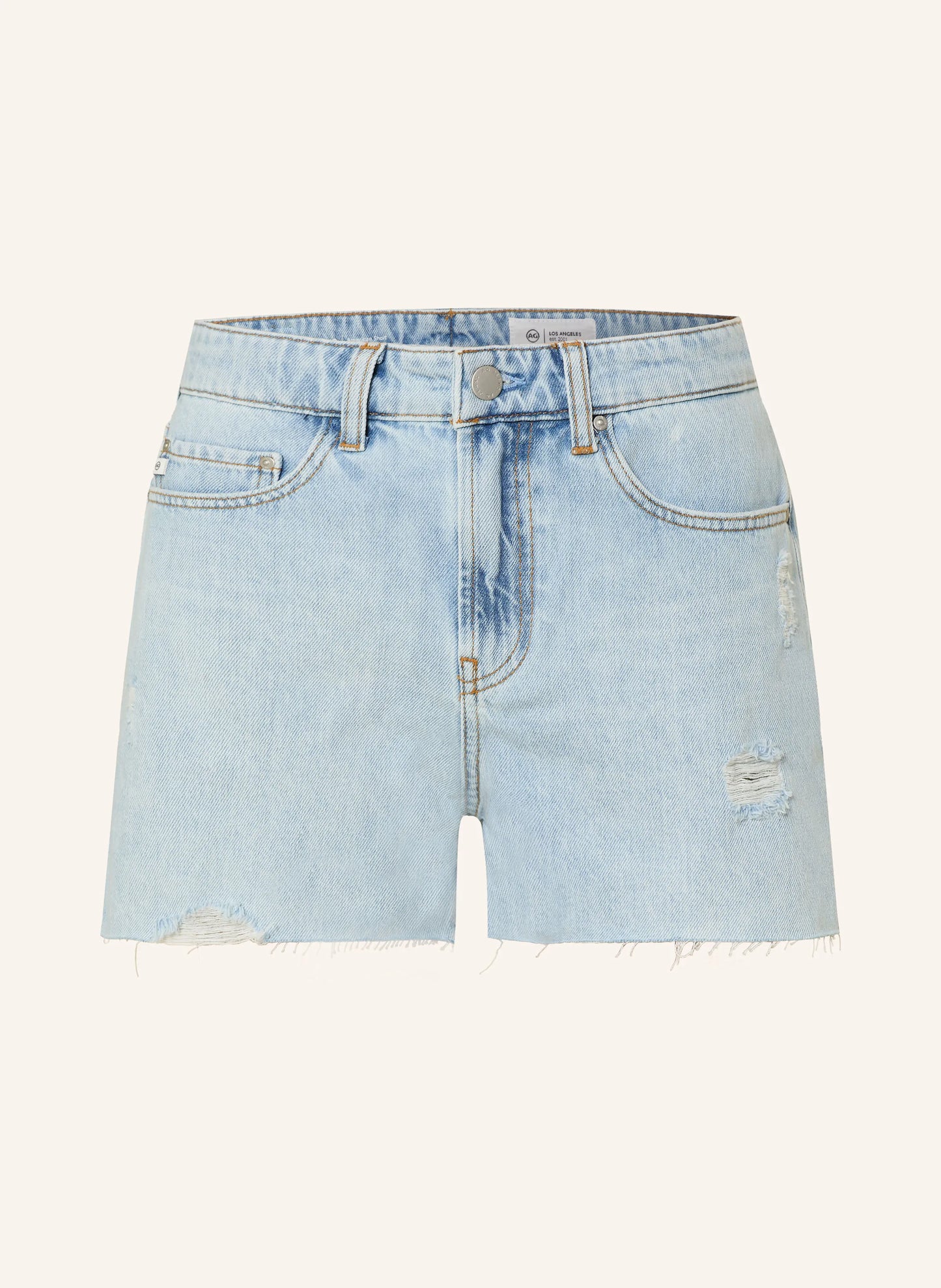 Short in denim con strappi