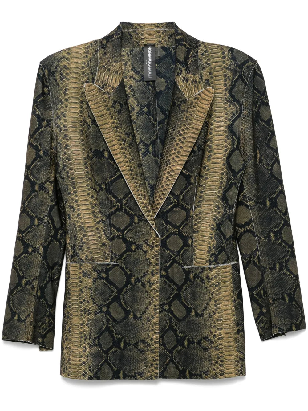 Blazer monopetto pitonato