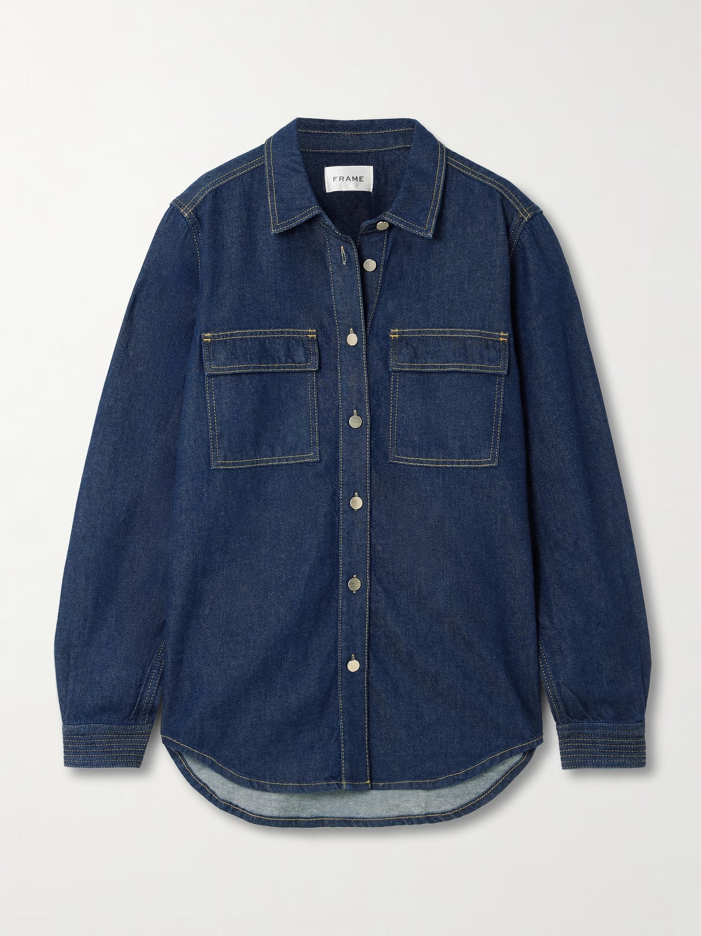 Camicia in denim biologico con impunture The Trapunto