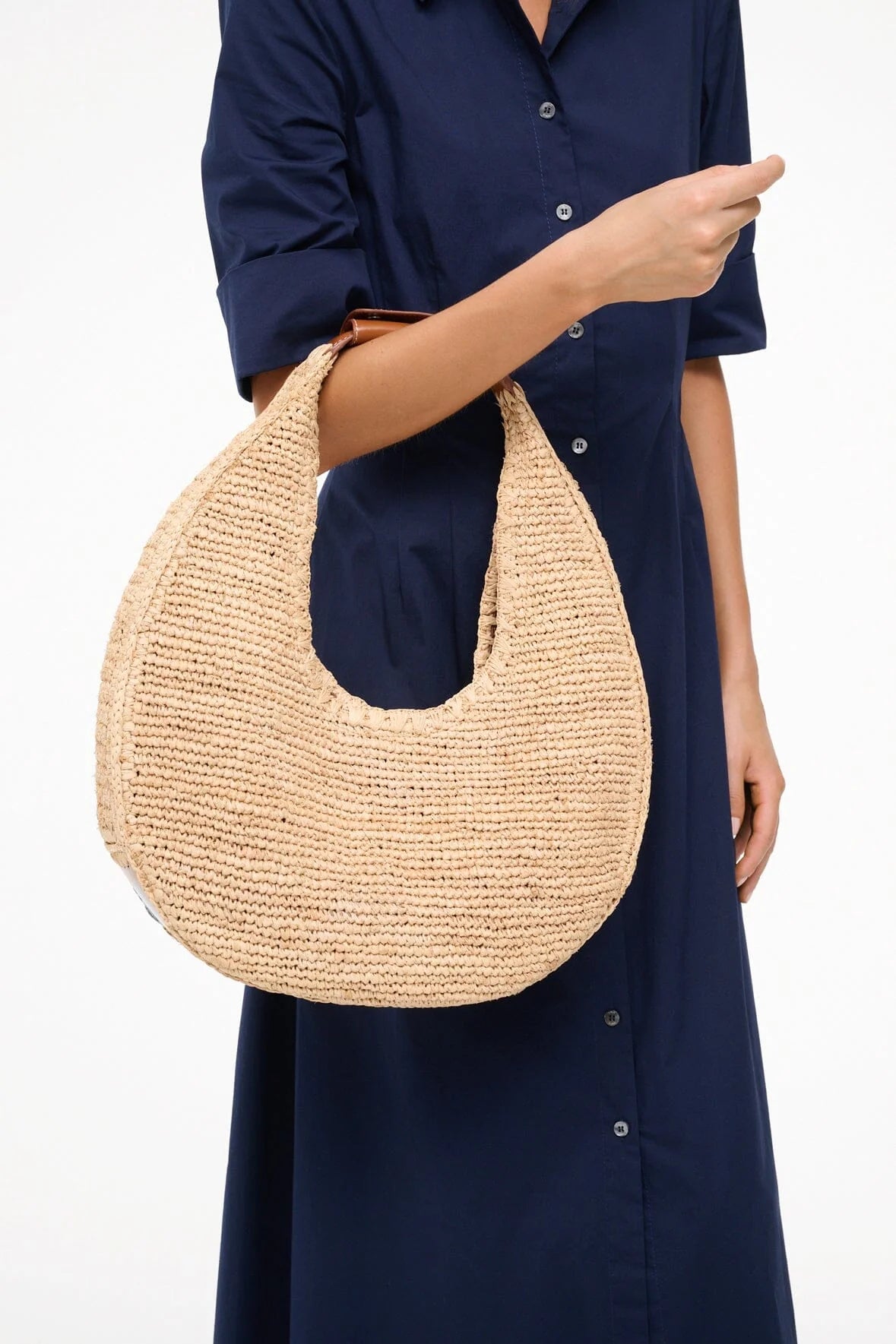 Borsa Moon in rafia