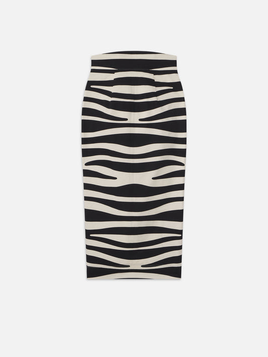 Gonna Button Front Skirt in Black Multi