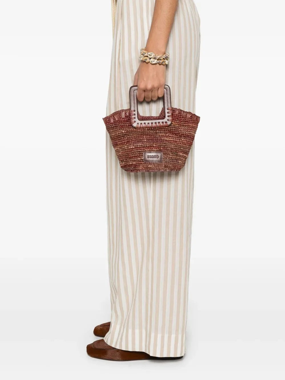 SHIRLEY RAFFIA MINI BUCKET BAG