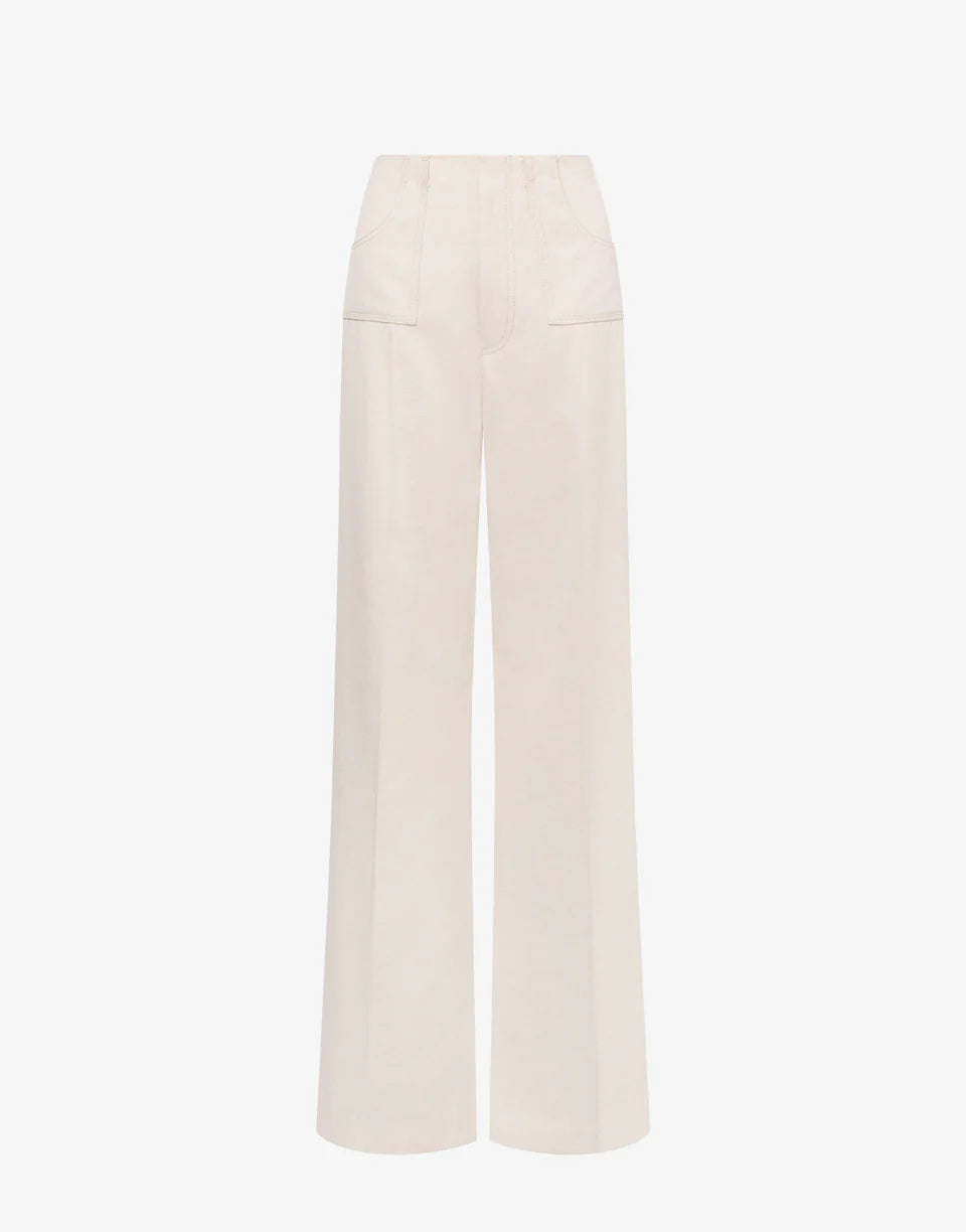Pantalone in tela diagonale