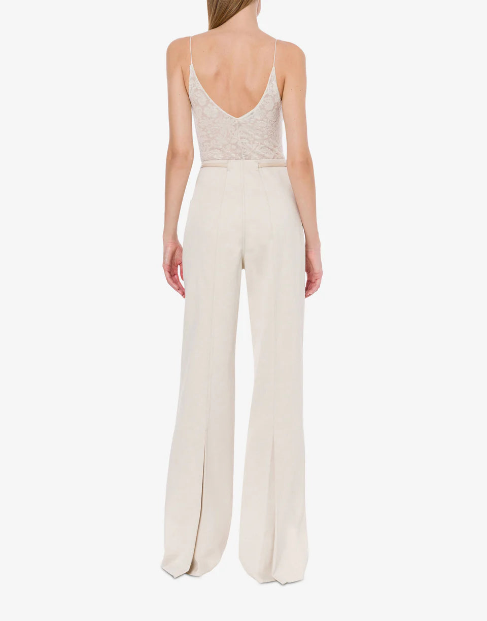 Pantalone in tela diagonale