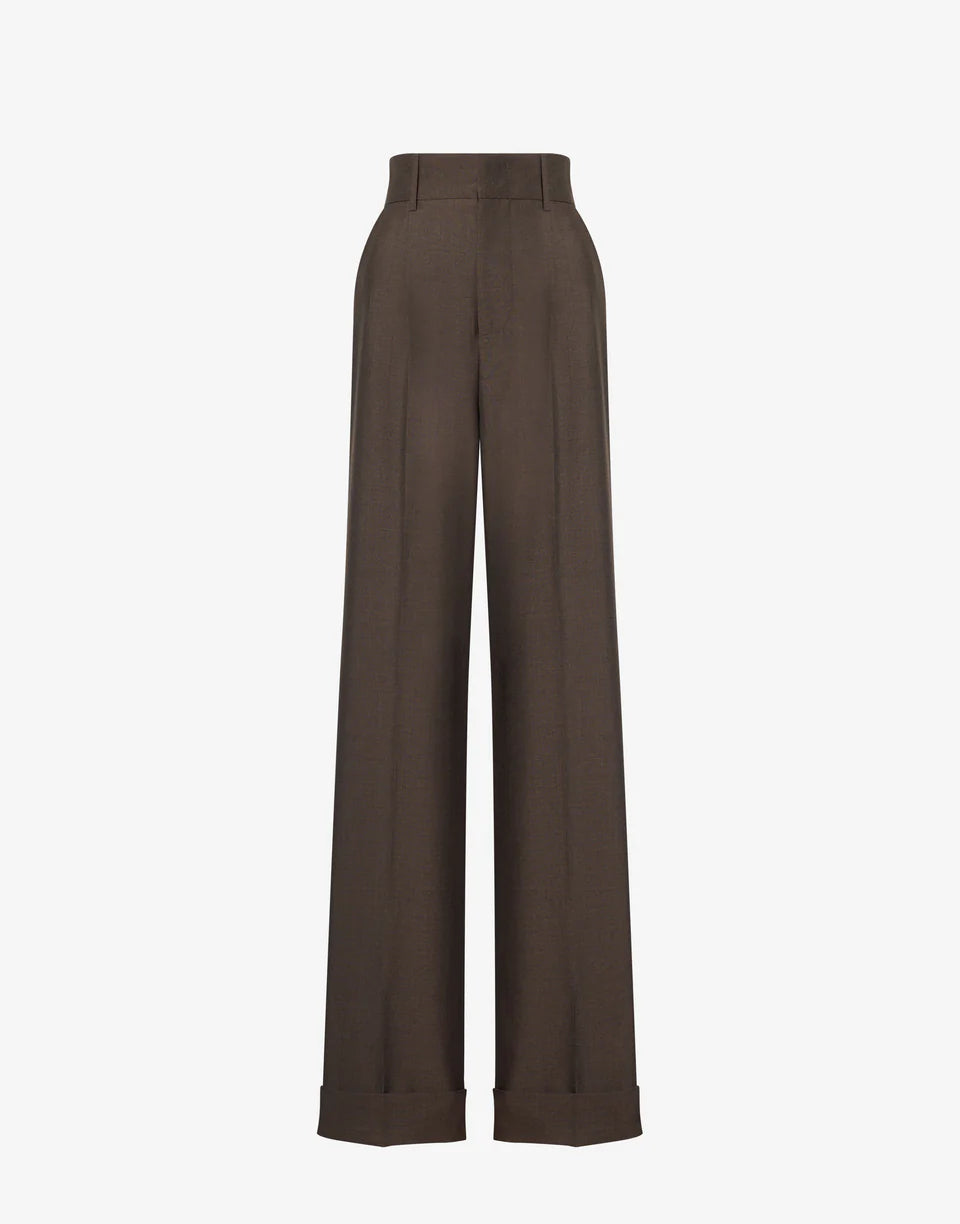 Pantalone ampio in fresco di misto lana