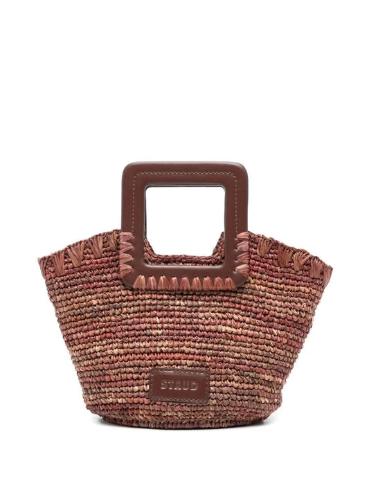SHIRLEY RAFFIA MINI BUCKET BAG