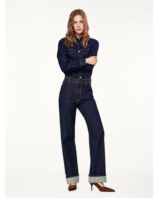 Jeans Trapunto gamba dritta