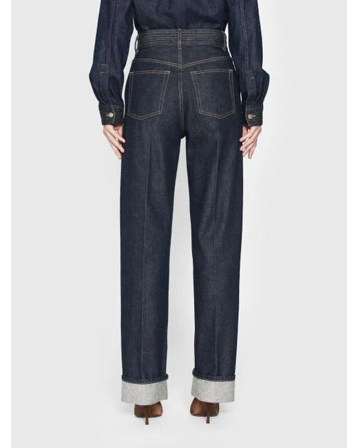 Jeans Trapunto gamba dritta